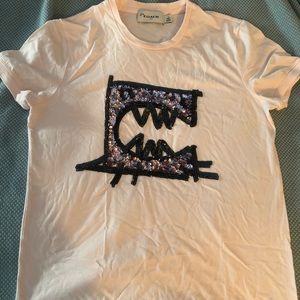 Coach pink Guang Yu sequined t shirt - S